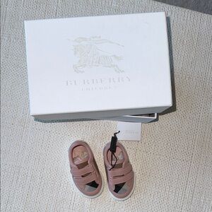 Burberry Kids Pink Sneakers